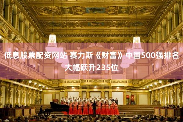 低息股票配资网站 赛力斯《财富》中国500强排名大幅跃升235位
